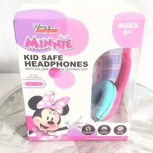 Disney Junior Minnie Mouse Kid Safe Headphones Volume Limiting Ages 6+